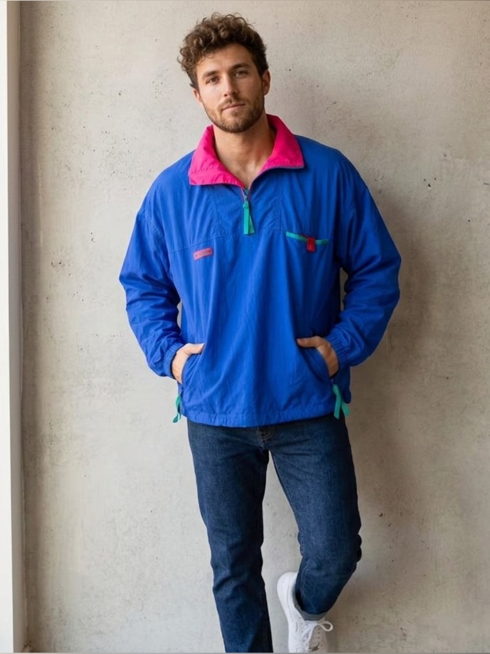 Vintage Columbia Windbreaker, 3/4 Zip